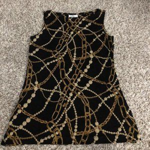 The Travel Collection Knit Top Size Small Sleeveless Round Neck 100% Silk